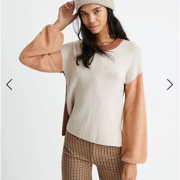 Madewell Colorblock Payton Pullover Sweater in Coziest Yarn - Picture 2 of 7